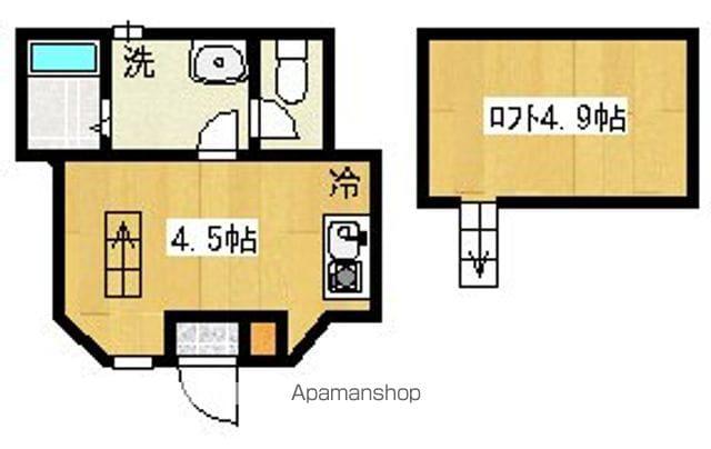 ウィルヴィレッジ一里山(ワンルーム/1階)の間取り写真