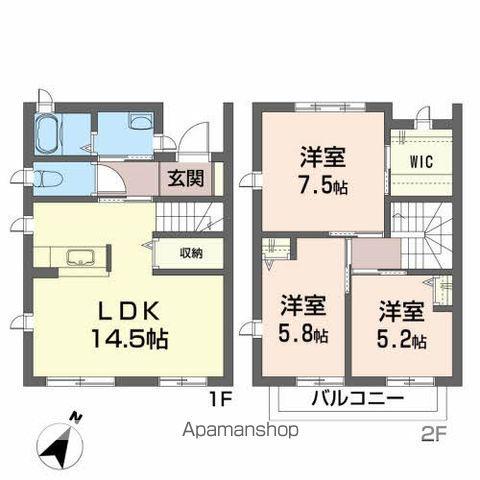 プレジャーハウス(3LDK/1階)の間取り写真