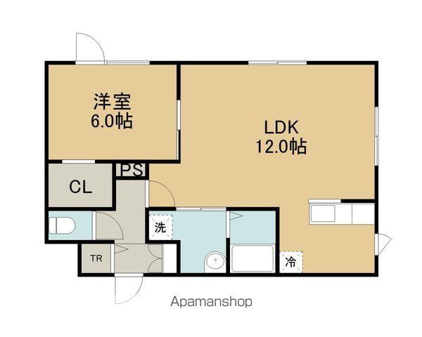 アリエッタ東開A(1LDK/2階)の間取り写真
