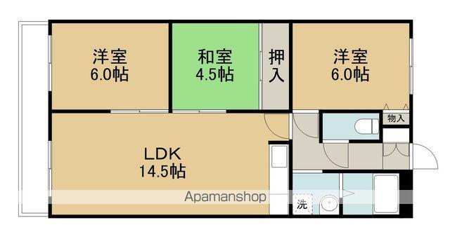 沼ノ端ハイツA(3LDK/3階)の間取り写真