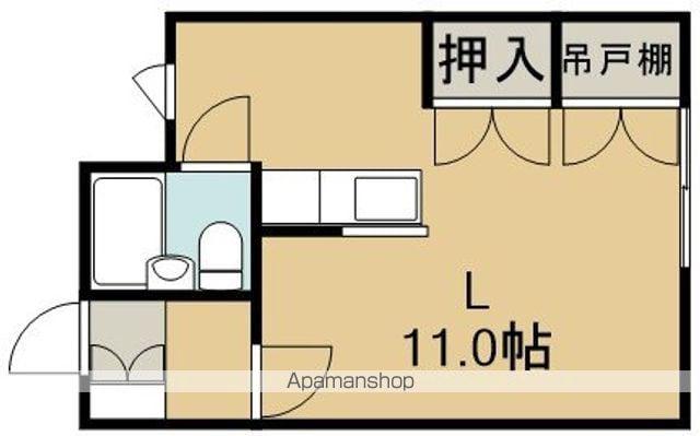 フェローハウスⅡ(1K/1階)の間取り写真