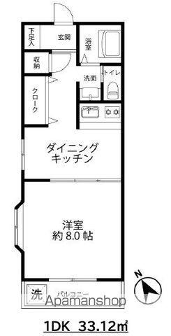 ハウス吉祥寺(1DK/2階)の間取り写真