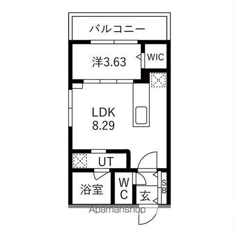 ELITE BASE HOPE Ⅱ(1LDK/4階)の間取り写真