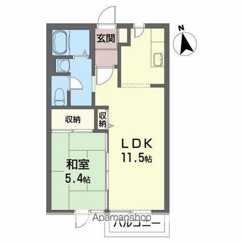 リラ・フィオーレ(1LDK/2階)の間取り写真