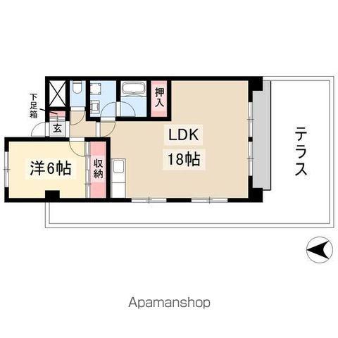 大曽根東マンション(1LDK/1階)の間取り写真