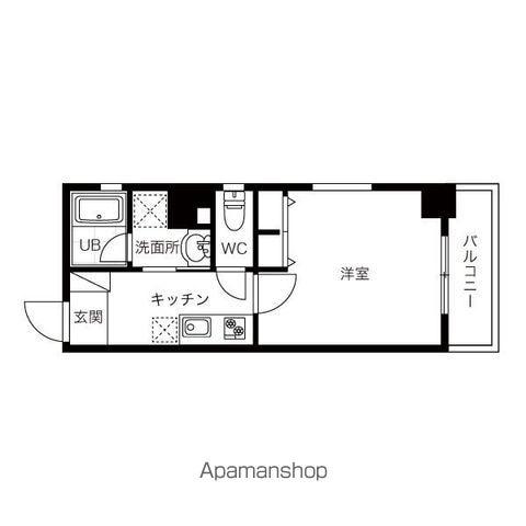 前田ビル(ワンルーム/3階)の間取り写真