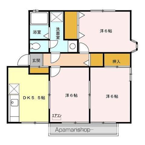サンライトスクエアII(3K/2階)の間取り写真