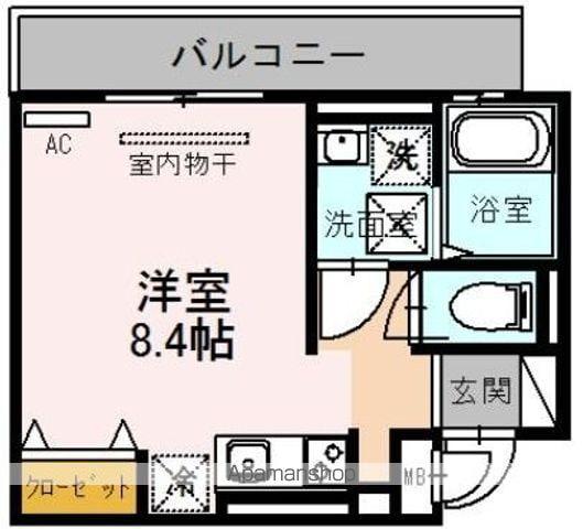 アビタシオン 栄(ワンルーム/1階)の間取り写真