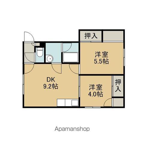 コーポ小倉(2DK/3階)の間取り写真