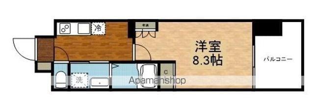 エルミナロッサ(1K/2階)の間取り写真