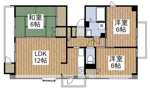 メイプル紫竹山(3LDK/3階)の間取り写真