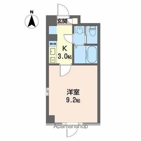 クレール池下(1K/3階)の間取り写真