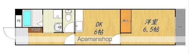 モトハシホームズ(1DK/2階)の間取り写真