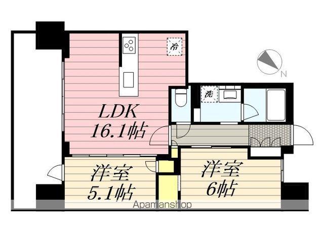 センチュリー千葉みなと(2LDK/12階)の間取り写真