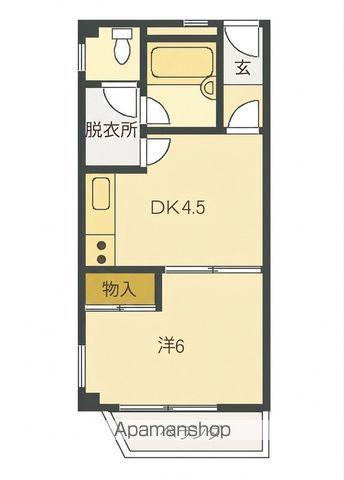 シャンティイ和歌浦(1LDK/2階)の間取り写真