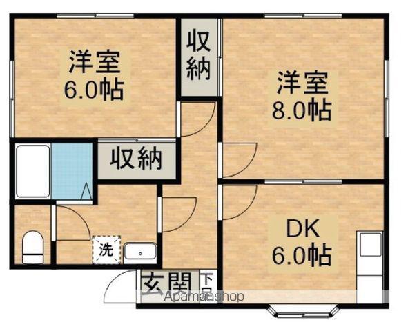 イースタンハイツ上田(2DK/1階)の間取り写真