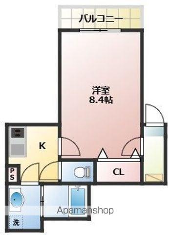 REGIA中庄(1K/2階)の間取り写真