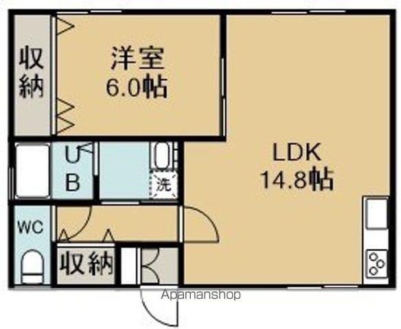 赤川1丁目17番1棟2戸(1LDK/1階)の間取り写真