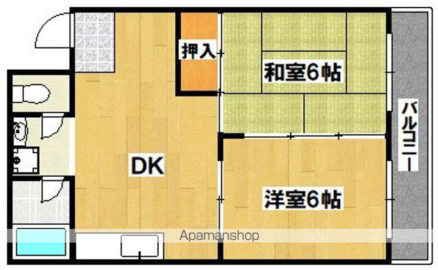 マンション大谷(2DK/2階)の間取り写真