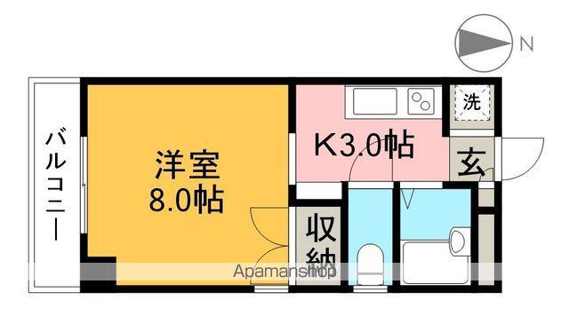 エトワール弥生町(1K/3階)の間取り写真
