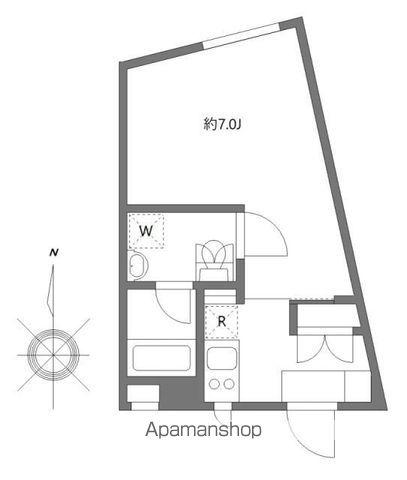 ルーデンスときわ台Ⅱ(1K/3階)の間取り写真
