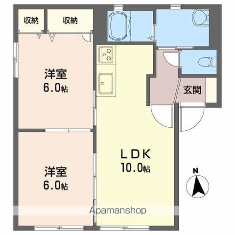 バリュージュ大西(2LDK/1階)の間取り写真