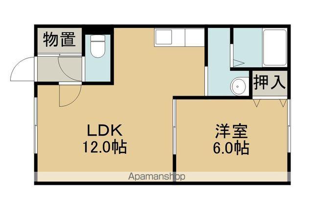ロイヤルハイム新開(1LDK/2階)の間取り写真