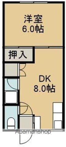 コーポおの(1DK/1階)の間取り写真