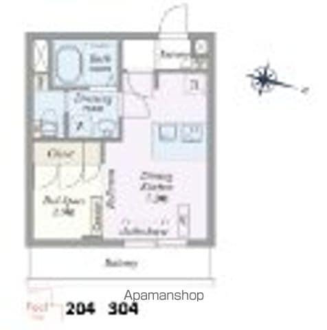 パークサイドレジデンス大泉学園町(ワンルーム/2階)の間取り写真