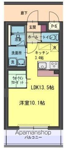 コルトーナ弐番館(1K/3階)の間取り写真