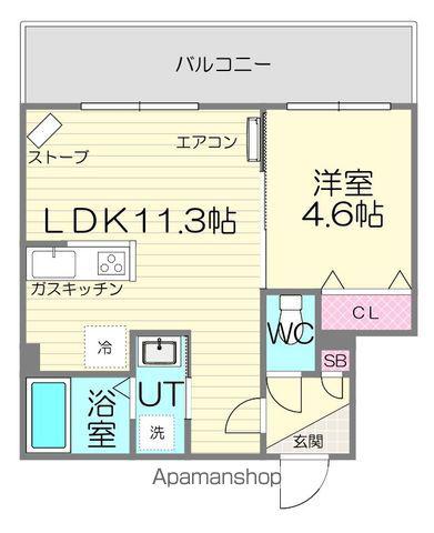 グラシオン(1LDK/2階)の間取り写真