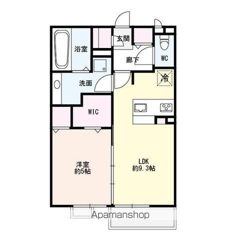 アラモード(1LDK/2階)の間取り写真