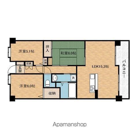 ふぁみーゆ泉佐野弐番館(3LDK/7階)の間取り写真