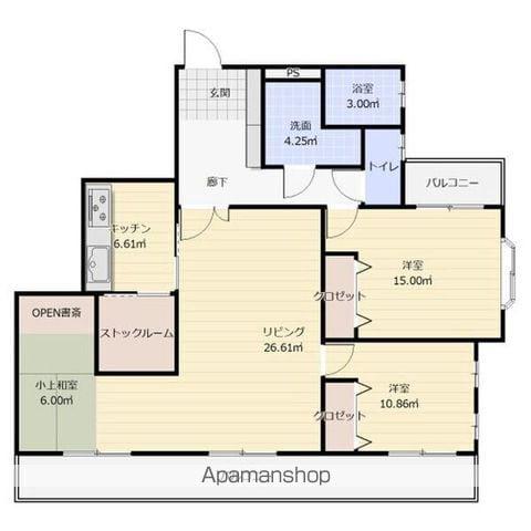 グランドメゾン東山元町(3LDK/2階)の間取り写真
