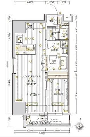 ヴァレッシア上野ノース CITYⅡ(1LDK/7階)の間取り写真