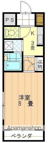 エコール久米(1K/4階)の間取り写真