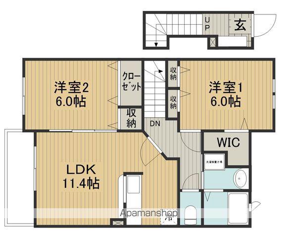 グレースⅠ(2LDK/2階)の間取り写真