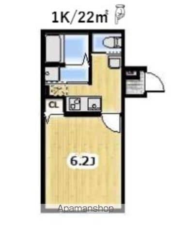 AMBITION野田(1K/1階)の間取り写真