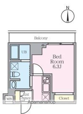 ALIVIS松戸(1K/3階)の間取り写真