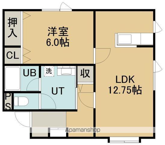 アイバリー西桔梗(1LDK/2階)の間取り写真