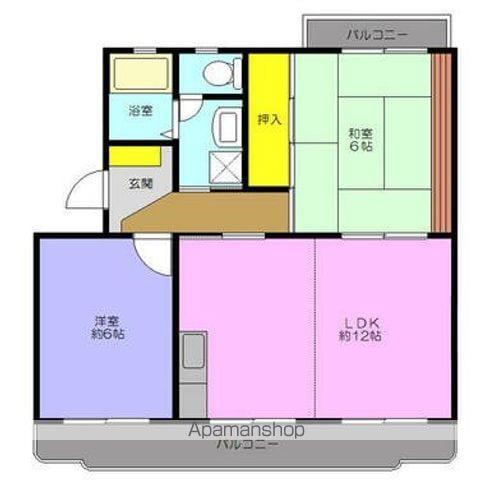 クレールドミーゼ(3DK/4階)の間取り写真