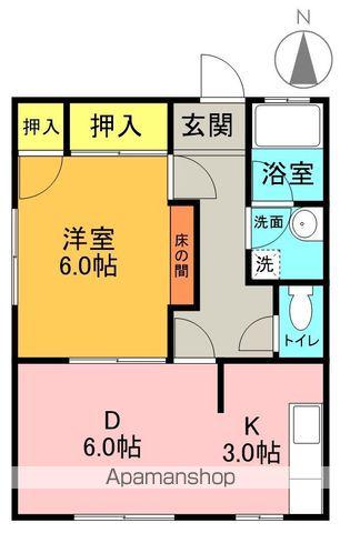 天元荘(1LDK/1階)の間取り写真