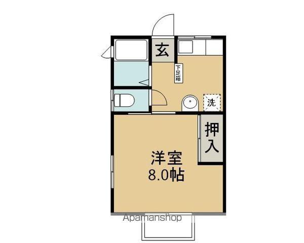 コーポ及川(1K/1階)の間取り写真