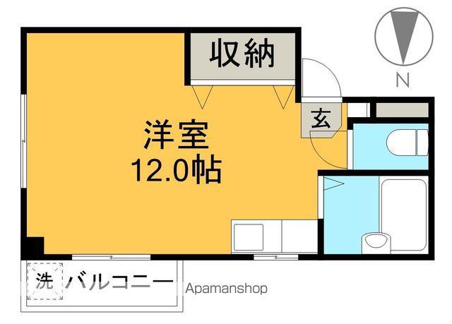 コーポパティオ(ワンルーム/2階)の間取り写真