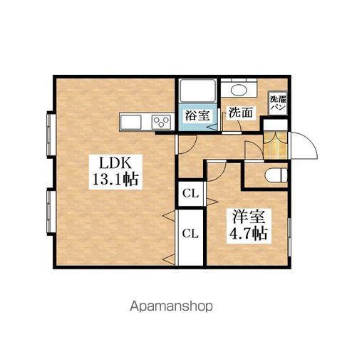エクシブⅢ(1LDK/2階)の間取り写真