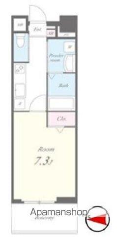 スカイラグーナ(1K/5階)の間取り写真