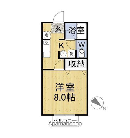 ファボルハイツ(1K/1階)の間取り写真
