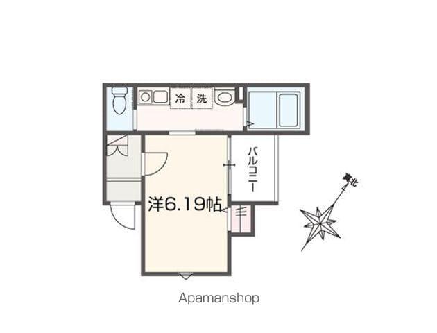 MELDIA東青梅(1LDK/1階)の間取り写真