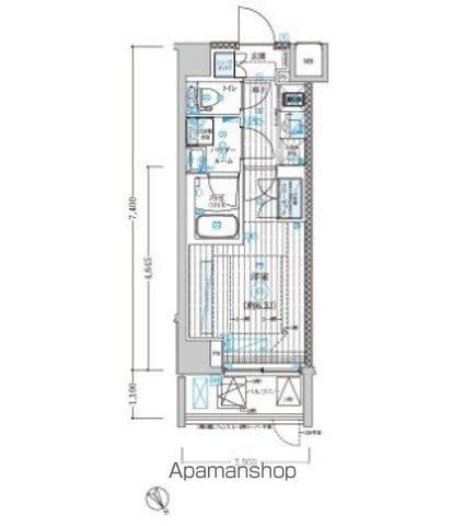 ブライズ鶴見本町通MAXIV(1K/2階)の間取り写真