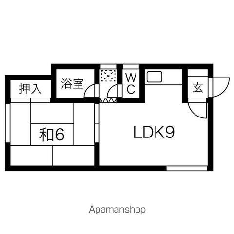 パステルハイツ(1LDK/2階)の間取り写真
